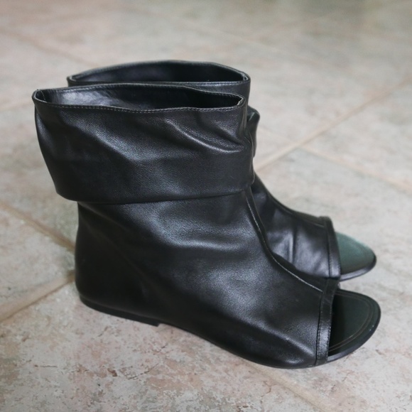 cole haan peep toe booties